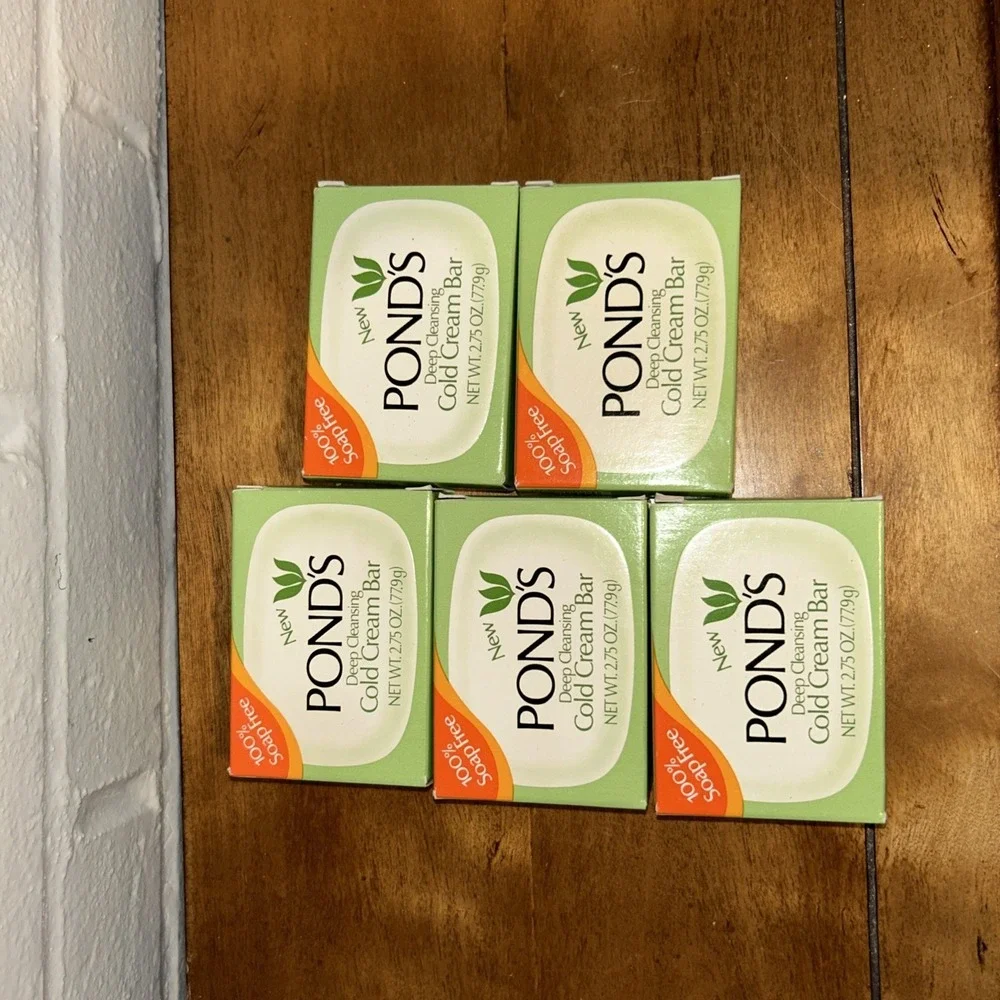 Vintage Ponds Cold Cream Soap Bar Deep Cleansing 2.75oz‎ Lot of 5 DISCONTINUED